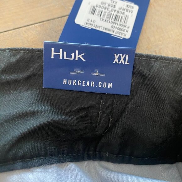 HUK Performance Pursuit Running Lakes Gray Camo Fishing 6" Shorts Men's Size XXL - Picture 10 of 12